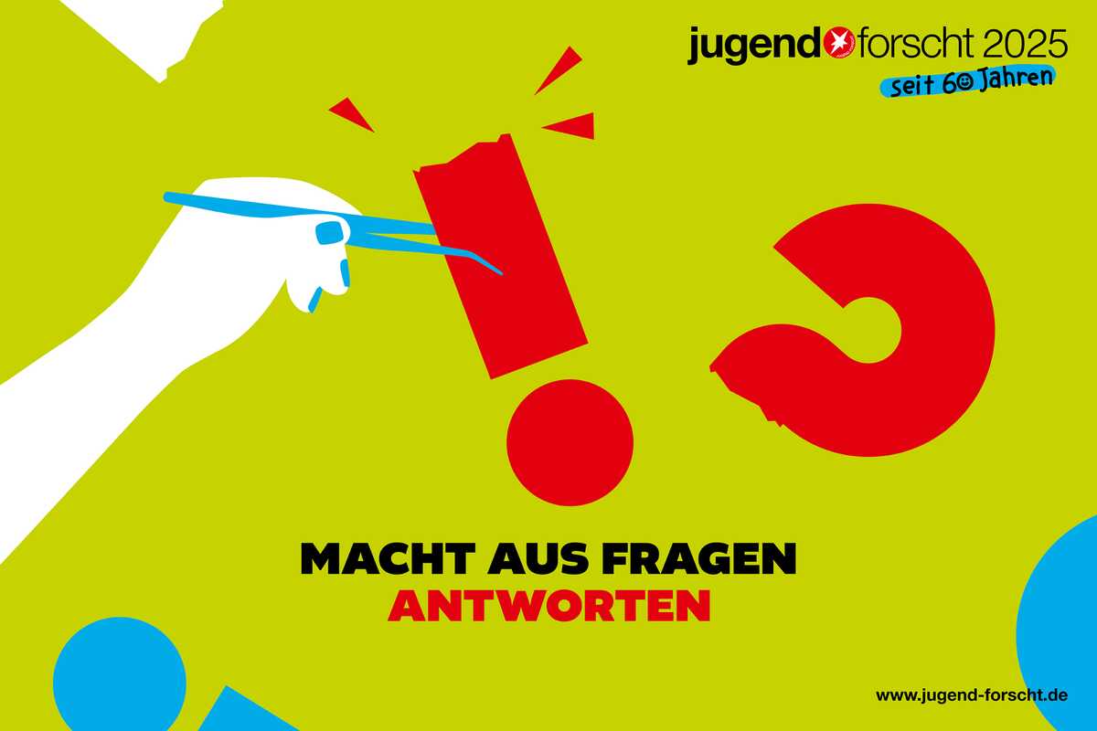 Stiftung Jugend forscht e. V. Motto 2025 "Macht aus Fragen Antworten"